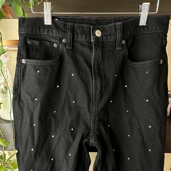 Gap High Rise Rhinestone Cheeky Straight Jeans - Picture 5 of 6